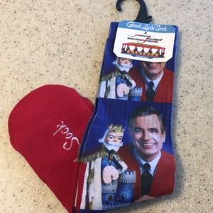 Mr. Rogers good luck socks